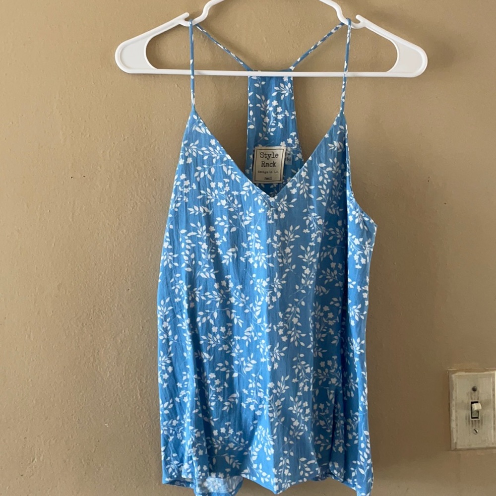 Light Blue Floral tank